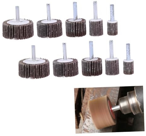 NUOBESTY 10Pièces Lamelles Abrasif Avec Meule Flexible Pour Ponçage Métaux Et Matériaux Divers Durable Pour Optimal De Surface