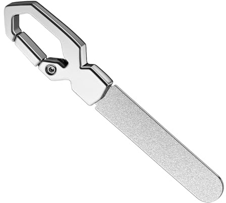 Metall-Nagelfeile, doppelseitig Edelstahl, Fingerspitze, tragbar, Zubehör für Männer und Frauen, 89 mm/3,5 Zoll