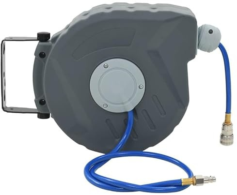 Avvolgitubo automatico ad aria compressa, 3/8, 12 m, avvolgitubo dell'aria per officina e garage, robusto e salvaspazio, ideale per artigiani e hobbisti