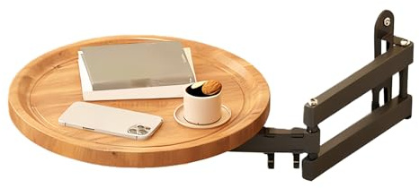Mesa Plegable Montada En La Pared - Escritorio Flotante Retráctil | Bandeja De Mesa De Centro, Mesas Redondas Plegables, Apartamento, Dormitorio, RV, Inquilinos, Baño, Cocina, Espacios Pequeños, Balcó