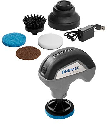 Dremel Versa Cleaning Tool - Grout Brush & Bathroom Shower Scrub - Versatile Kitchen & Bathtub Cleaner- Power Scrubber for Tile, Pans, Stoves, Tubs, Sinks Auto, & Grills - PC10-02