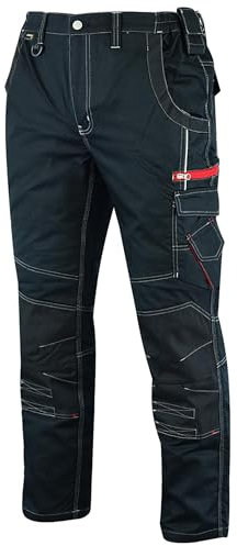 MS9 Mens Cargo Combat Multi Pockets Tactical Working Work Trouser Trousers Pants Jeans Black