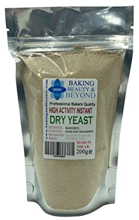 Baking Beauty and Beyond Instant Dry Yeast for Hand Bread Machines - Professional Bakers for Bread, Cake, Pizza Dough Crust, 200 Gram Bag