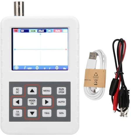 Oscilloscope Numérique Rechargeable, Dso Fnirsi Pro Kit D’Oscilloscope Portable Écran Lcd 2,4 Pouces 0-5Mhz 0-20Msps, pour L’Électroménager, L’Entretien Et La Mise en Service Des Véhicules