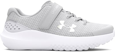 Under Armour UA GPS Surge 4 Deportivas de niña con cierre ajustable de velcro, zapatillas para correr con amortiguación