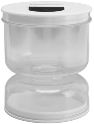 Gurken Sanduhr Glas, Dry Wet Separation Pickle Jar Acryl Einlegeglas Trocken Nass Trenn Gurkenglas with Sieb Luftdichte Lebensmittelaufbewahrung Luftdichter Kimchi Spender Für Essiggurke Olive