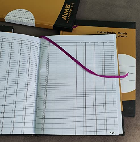 Cash Analysis Book 4 Column Across Accounting Ledger 100 Pages Hard Bounding Covering for Home Office, Daily Records Bookkeeping, Petty Cash Debit/Credit Use