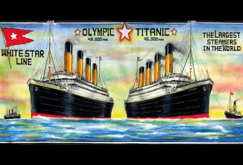 mrdeco Metall Schild 12x18cm gewölbt Schiff Urlaub Titanic Olympic Retro Nostalgie Blechschild