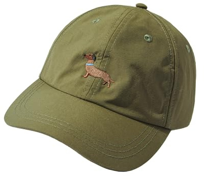 Baddery Gassi Outdoor Cap - „Dackel“ - Bestickt, wasserdicht & atmungsaktiv | Bestickte wasserdichte & atmungsaktive Kappe für Herren & Damen - Geschenk für Hundebesitzer