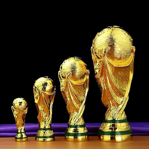 AMMICCO Trofeo d'oro di calcio trofeo di Coppa del Mondo replica della Coppa del Mondo Collezione di souvenir di decorazioni per la casa ufficio regali per fan (27cm), F-120