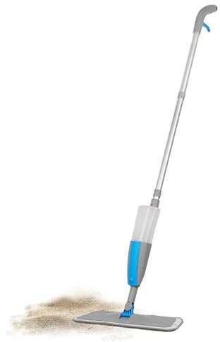 Trapeador de microfibra en aerosol, mopas húmedas con almohadillas lavables, función de pulverización de mopa de chorro, almohadillas de microfibra lavables en seco con función de pulverización para