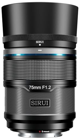 SIRUI Autofokus-Objektiv F1.2 für 75 mm Teleobjektiv APS-C A5, A6, FX30, ZV-E10 (E-Halterung, schwarz)
