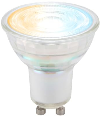SYLVANIA Smart LED GU10 | Warmweiß - Tageslichtweiß 2000K-6500K | 345lm - 50W Ersatz | dimmbare Glühbirne GU10 | Leuchtmittel mit Fernbedienung, App, Alexa, Siri steuerbar