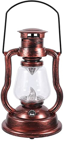 BFNDSSEOU Lampada a Gas, Lampada a Petrolio Vintage LED Kerosene Lamp Hanging Kerosene Lantern Home Decor Lighting Kerosene Oil Lamp for Indoor Use Hurricane Lamp