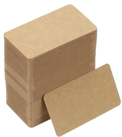 PATIKIL 8,9 cm x 5 cm tomma visitkort, 300-pack små index flashkort ord meddelande anteckningskort mini papperstaggar för gör-det-själv hantverk scrapbooking, brun