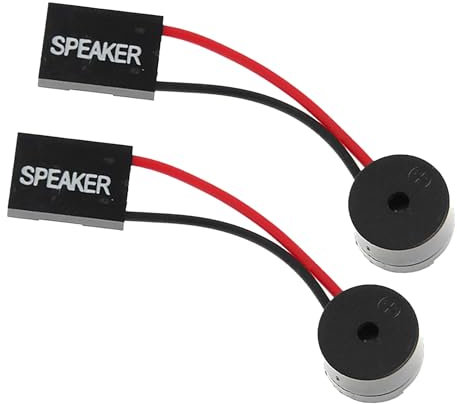 Javoryxh 2 conectores para altavoces de placa base, zumbador, bocinas internas de PC, para alertas de sistemas, sonidos de inicio, diseños de pitidos simples