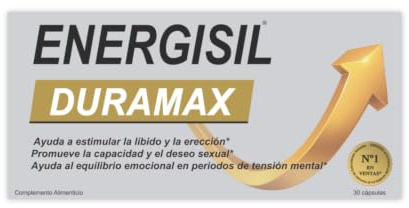 Energisil Duramax 30 Cápsulas - Ayuda a Estimular la Libido y al Equilibrio Emocional Masculino - con Ginseng, Ashwagandha, Tribulus, Crocus Sativus, Zinc y Selenio
