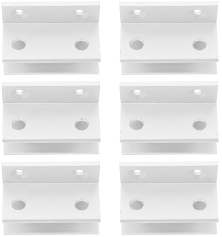 Vaguelly 6Pcs Heavy Duty Glass Shelf Clips Secure and Easy Installation Bathroom Support Brackets for Glass Shelves for Closets Cabinets and Display Use