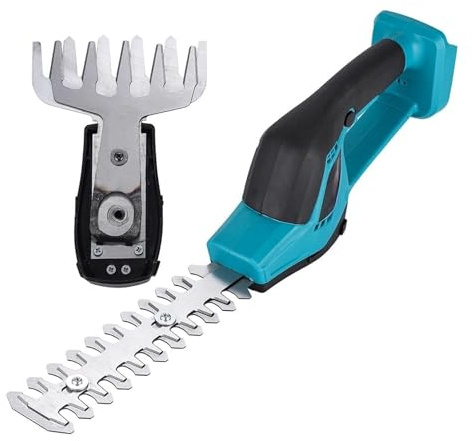 Hookurity Cortasetos inalámbrico de Doble Hoja con batería Cortasetos inalámbrico for baterías de 18 V, Tijeras de césped eléctricas de Mano 2 en 1, Cortasetos Manual for jardín.