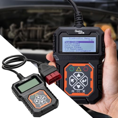 Casativo OBD2-Diagnosegerät für Auto-Fehlersuche – liest & löscht Fehlercodes, erkennt Motordaten in Echtzeit, kompatibel mit Benzin- & Diesel-Fahrzeugen