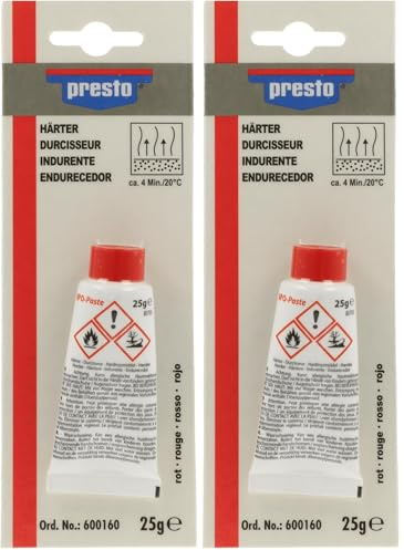 presto 600160 Durcisseur rouge sous blister 25 g (Lot de 2)
