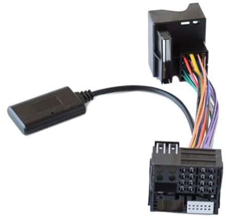 Vibsky 12-poliger Bluetooth-Aux-Audiokabel-Adapter für BMW 5er-Serie E60 E61 E62 E63 E64 Modelle (2004–2010), für 525I 528I 530I 540I 630I 645Ci 650I M5 M6 Limousine Touring Coupe Let