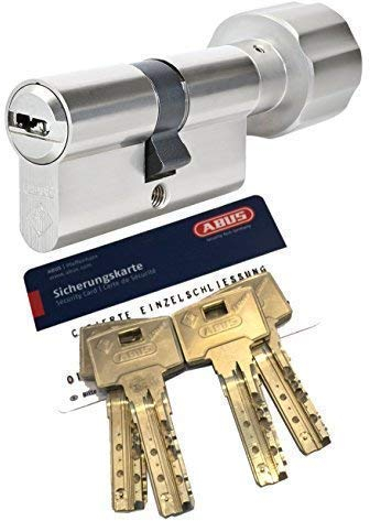ABUS Bravus.4000 BZD Knaufzylinder mit 4 Schlüssel, Länge (a/b) 45/K45mm (cm=90mm) K=Knaufseite, nach DIN EN1303, Angriffswiderstandsklasse D, RC2/RC3 Level geeignet