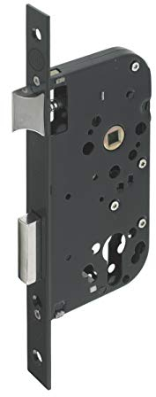 Yale Serratura da incasso, foro del cilindro, asse 40 mm, baule 148 mm, Y60K-A40/N, cassetta di sicurezza, stecca reversibile, testa quadrata, porta d'ingresso, di servizio, locali sensibili - nero