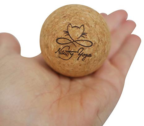 Nikitty Yoga – Pelota de masaje de corcho de 5 cm de diámetro – Pelota de masaje de fascia para relajar la tensión – manejable, robusta, inodora – #Rollin'