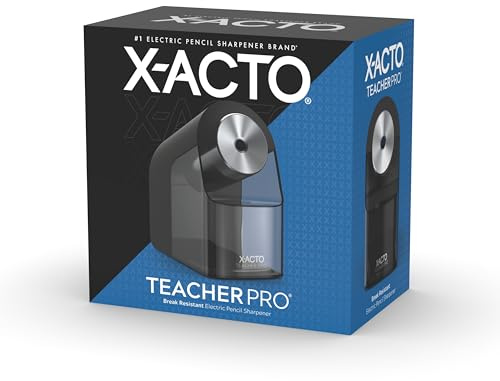 X-ACTO Teacher Pro Electric Pencil Sharpener, Heavy Duty, Black, 1 Count - School, Classroom Essentials