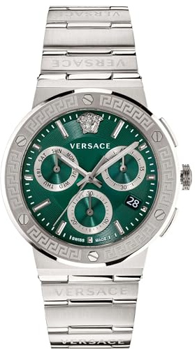 Versace Herren Armbanduhr GRECA Logo 41 D/BLK B/SS SS SS Band with VERSACE Logo VEVI007 20
