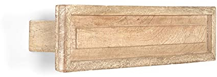 Woodkings® Handtuchhalter Patina Echtholz Mango massiv 50cm Handtuchstange Massivholz Badmöbel Wandregal