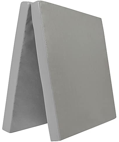 Grevinga Klappbare Turnmatte RG 35 – 200 x 100 x 8 cm - GRAU - Made in Germany - Faltbare Gymnastikmatte für Fitness, Sport und Gymnastik, Rutschfest und Platzsparend, Weichbodenmatte