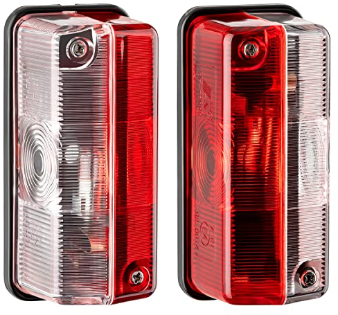 AUTOLIGHT 24 Juego de 2 luces de posición de marcador lateral, luz de posición con bombillas para caravanas, caravanas y remolques