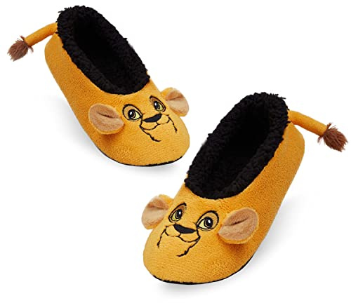 Disney Chaussons Femme Fantaisie, Pantoufles Femme Mickey Minnie Stitch Bourriquet (35-38 EU, Moutarde Lion, numeric_35)