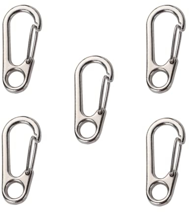 Karabinerhaken, 5 Stück Mini Karabiner, Schlüsselanhänger, Schnalle Feder Rucksack Verschlüsse, für Camping, Reisen, Wandern