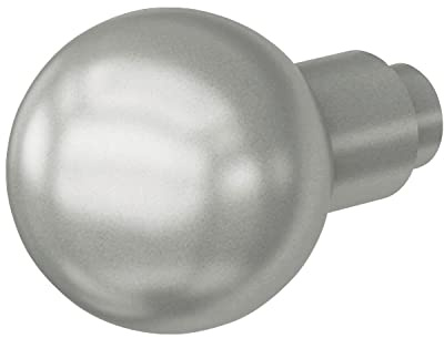 Marchesi Drückerlochteil Kugelform - Türgriff rund für 8mm Vierkant - Türknauf mit 18mm Ansatz, Edelstahl matt