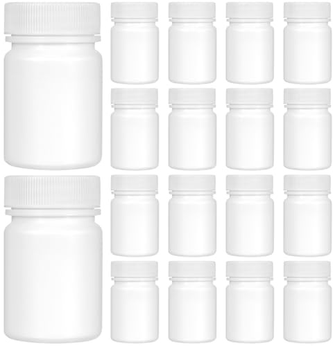 Lurrose Pill Case 20 Pack Waterproof Portable Pill Holder Moistureproof Lightweight Spiral Bottle Style Medicine Storage Box for Travel Daily Medication Desk Use 2.56 X 1.57 X 1.57 in