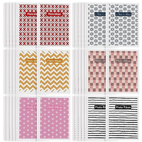 Sinmoe 36 Pack Mini Photo Albums 4x6 Pictures, Small Photo Albums 4x6 Photobook Small Hold 72 Pocket for Family Wedding Picture Collecting Travel Landscape Storing Beautiful Memories(Geometric Style)