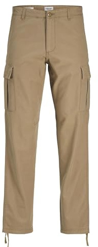 Jack & Jones Jpstkane Jjbarkley cargobyxa Noos cargobyxor, Elmwood, 36W x 32L