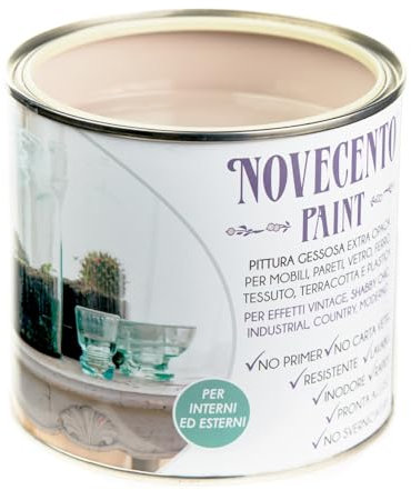 Novecento Paint mobili ml 500 Grigio Francese Pittura gessosa Extra Opaca facilissima da stendere