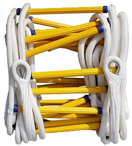 FGQCBBYC Flammhemmende Strickleiter, tragbare weiche Nylonleiter, Not-Feuerleiter, Feuerleiter, Spielleiter für drinnen oder draußen, Baumhaus, Spielplatz/20 m/65,6 Fuß/3 m/10 Fuß