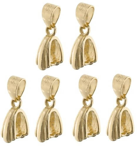 Lurrose 6 Stk Anhängerclip handgefertigter Schmuck Einfassungen für die Schmuckherstellung Schmuck Verschluss big buckle schlüsselanhänger seat Halskettenverschlüsse 925 Silber Golden
