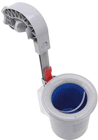 Skimmer para Superficie de Piscina, Limpiador Automático Gris, Filtro, Recolector de Residuos, Piscina