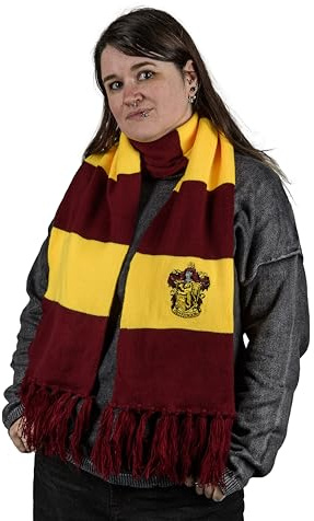 AAA Merchandise Harry Potter Schal - Gryffindor-Wappen mit kühnen Streifen gestrickt - in Geschenkbox - HP Geschenke für Damen Erwachsene Kinder Mädchen Jungen Fans