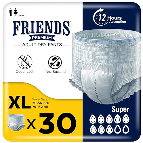 30 x Friends Unisex Incontinence Pants Super XL (30-56 inch + Extra Height)