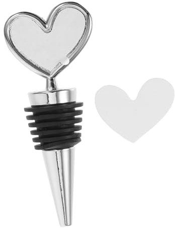 GARVALON Wine Bottle Stopper DIY Sublimation Cork Sealer Double-Sided Wine Bottle Stopper Sealing Plug Aluminum Alloy Decorative Cap