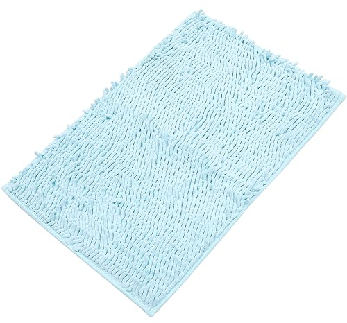 PRETYZOOM Alfombra De Baño Azul Claro Absorbente De Agua, Antideslizante, Tamaño Mediano, Material Suave, para Puertas, Cocina y Dormitorio, Felpudo Multifuncional Práctico