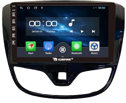 Quad Core 4G+64G Car CarPlay Android Auto 9 IPS Display Navigation Stéréo Touchscreen Headunit Pad Tablet Caméra arrière GPS Radio Lecteur média pour Opel Karl 2017 / Vinfast Fadil UV Black
