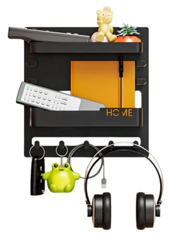 Organizador de accesorios de mesita de noche, soporte de pared para guardar gafas, mando a distancia, auriculares, cargador de teléfono móvil